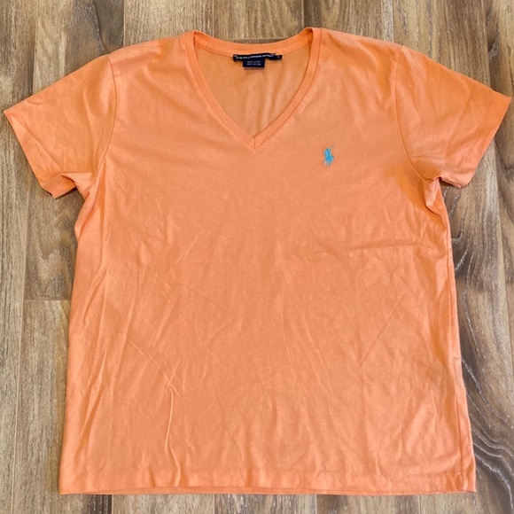 Ralph Lauren Tops - NWOT Ralph Lauren Sport Peach V-neck T-shirt  L